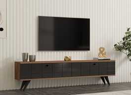 Hanah Home Soporte para televisor Alberi en Pino Atlántico y Antracita